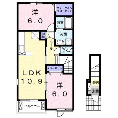 ベルカーサＢ 201【管理NO：1-018881502-02010】 ★家具家電は申し込み後に搬入しますの物件画像