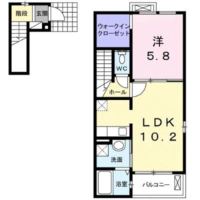 フォルトゥーナ 201【管理NO：1-018039001-02010】 ★家具家電は申し込み後に搬入します★の物件画像