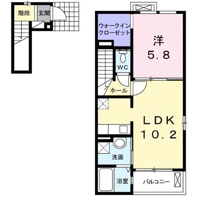 アリエスセレネ 201【管理NO：1-017216901-02010】 ★家具家電は申し込み後に搬入しますの物件画像