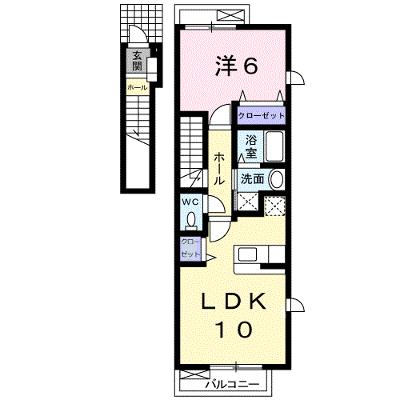 メゾンソレイユ　Ｖ 201【管理NO：1-017027501-02010】 ★家具家電は申し込み後に搬入しますの物件画像