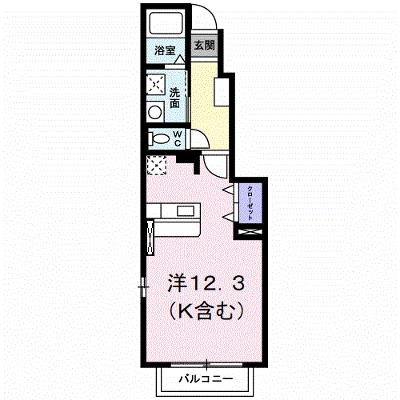 メゾンソレイユ　Ｖ 103【管理NO：1-017027501-01030】 ★家具家電は申し込み後に搬入しますの物件画像