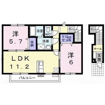 カモンドール杏Ｂ 202【管理NO：1-014934302-02020】 ★家具家電は申し込み後に搬入しますの物件画像