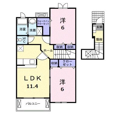 アドベントヒルズＣ 203【管理NO：1-014525703-02030】 ★家具家電は申し込み後に搬入しますの物件画像