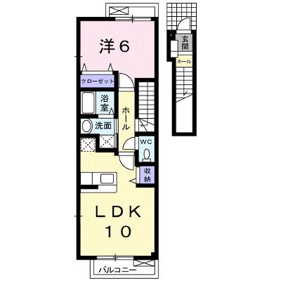 クラベールＡ 203【管理NO：1-013887401-02030】 ★家具家電は申し込み後に搬入しますの物件画像