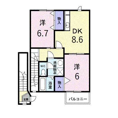 シェーン・バッハ 202【管理NO：1-012993001-02020】 ★家具家電は申し込み後に搬入しますの物件画像