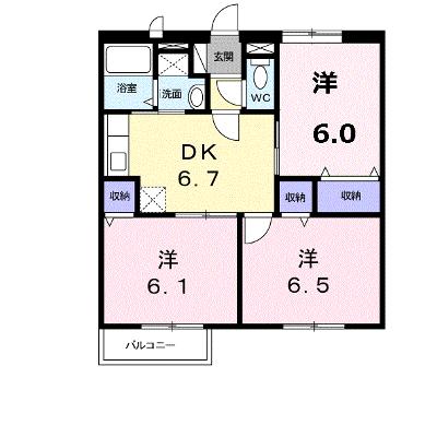 エルディムボナールＢ 201【管理NO：1-010332502-02010】 ★家具家電は申し込み後に搬入しますの物件画像