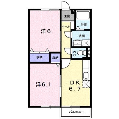ヴィラ・エバーグリーン 202【管理NO：1-009772001-02020】 ★家具家電は申し込み後に搬入しますの物件画像