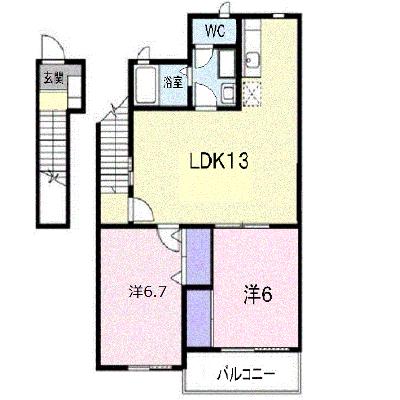 アウローラＡ 203【管理NO：1-007916301-02030】 ★家具家電は申し込み後に搬入しますの物件画像