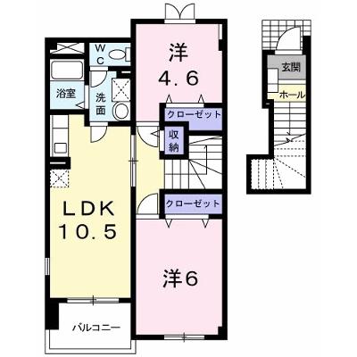 アルエット・シエル 202【管理NO：1-012536101-02020】 ★家具家電は申し込み後に搬入しますの物件画像