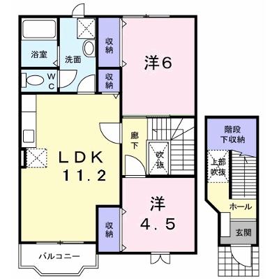 シャン・ド・フルールＡ 201【管理NO：1-007725201-02010】 ★家具家電は申し込み後に搬入しますの物件画像