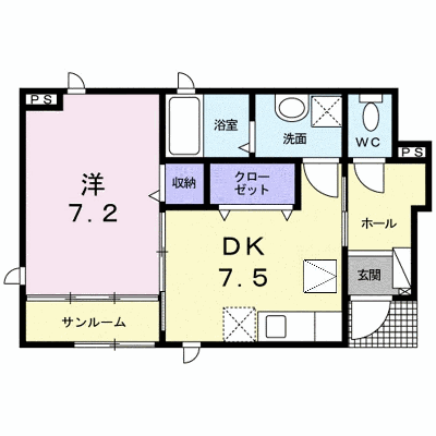 フレーシアⅢ 101【管理NO：1-017513201-01010】 ★家具家電は申し込み後に搬入します★の物件画像