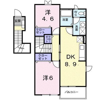 ウエストサンＡ 201【管理NO：1-010991801-02010】 ★家具家電は申し込み後に搬入します★の物件画像