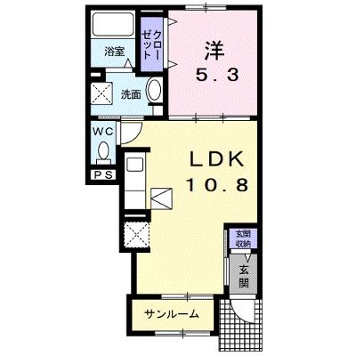 Ｊ－シャモニー　スロープ　Ⅱ 105【管理NO：1-027237602-01050】 ★家具家電は申し込み後に搬入します★ ★2026年09月中旬入居可能★の物件画像