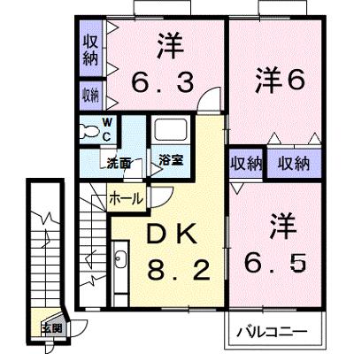 クレセント上乃木Ｃ 203【管理NO：1-011046803-02030】 ★家具家電は申し込み後に搬入しますの物件画像