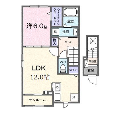 シャンテ　カノンＢ 201【管理NO：1-028557102-02010】 ★家具家電は申し込み後に搬入します★ ★2026年09月中旬入居可能★の物件画像