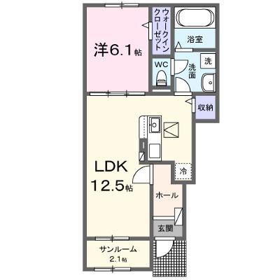 ブレッザ　フェリーチェ 102【管理NO：1-028418001-01020】 ★家具家電は申し込み後に搬入します★ ★2026年09月中旬入居可能★の物件画像
