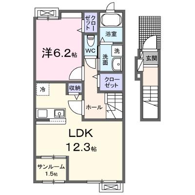 サンフラワー 202【管理NO：1-027695801-02020】 ★家具家電は申し込み後に搬入します★の物件画像