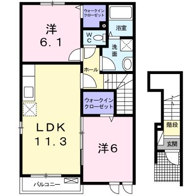 メゾン・プラシード 201【管理NO：1-016227801-02010】 ★家具家電は申し込み後に搬入します★の物件画像