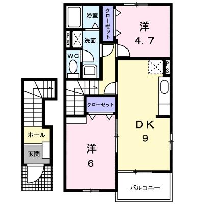 カーサフィオーレＡ 204【管理NO：1-013407101-02040】 ★家具家電は申し込み後に搬入します★の物件画像