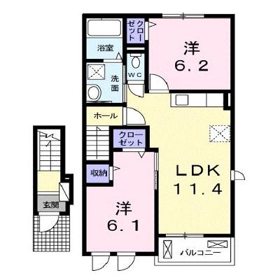 プラシード駅家Ｂ 203【管理NO：1-021798602-02030】 ★家具家電は申し込み後に搬入します★の物件画像