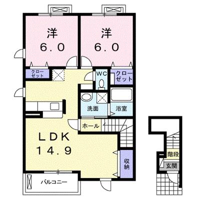 アンジュベル 201【管理NO：1-016516101-02010】 ★家具家電は申し込み後に搬入します★の物件画像