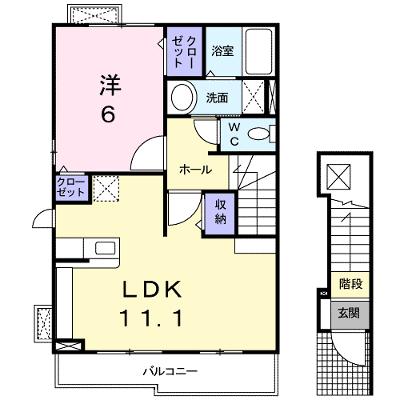 ヴォーテ・クロセット 201【管理NO：1-015772901-02010】 ★家具家電は申し込み後に搬入します★の物件画像