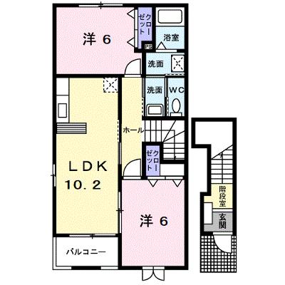 カーサフィオーレＢ 201【管理NO：1-013407102-02010】 ★家具家電は申し込み後に搬入します★の物件画像