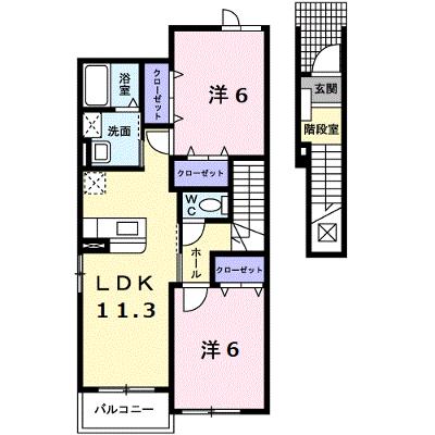 サンソーレ　Ａ 203【管理NO：1-013229301-02030】 ★家具家電は申し込み後に搬入します★の物件画像