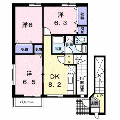 ボナールＡ 201【管理NO：1-010705301-02010】 ★家具家電は申し込み後に搬入します★の物件画像