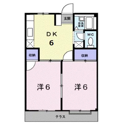 エルディム　喜多村Ｂ 102【管理NO：1-003360902-01020】 ★家具家電は申し込み後に搬入します★の物件画像