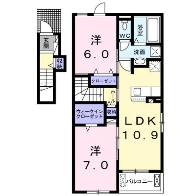 アルコバレーノ　Ａ 201【管理NO：1-025019401-02010】 ★家具家電は申し込み後に搬入します★の物件画像