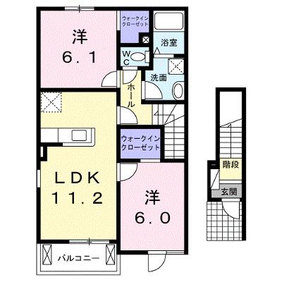 フォルムＭモデナ　Ⅱ 201【管理NO：1-018577001-02010】 ★家具家電は申し込み後に搬入します★の物件画像