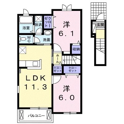 フォルムＭモデナ　Ⅰ 204【管理NO：1-018162401-02040】 ★家具家電は申し込み後に搬入します★ ★2026年08月下旬入居可能★の物件画像