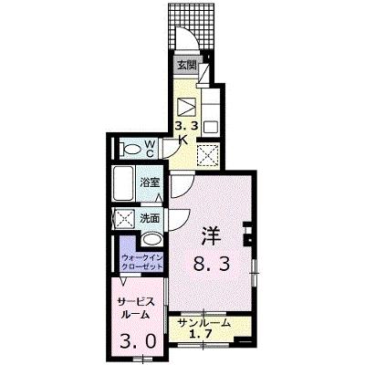 レーヴ旭Ⅰ 101【管理NO：1-027754701-01010】 ★家具家電は申し込み後に搬入します★の物件画像