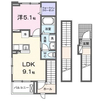 サン　ウォーム　Ｖ 304【管理NO：1-027599601-03040】 ★家具家電は申し込み後に搬入します★の物件画像