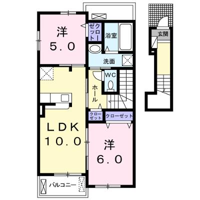 クラス　メール　ルアナ　Ⅱ 203【管理NO：1-025948302-02030】 ★家具家電は申し込み後に搬入します★の物件画像
