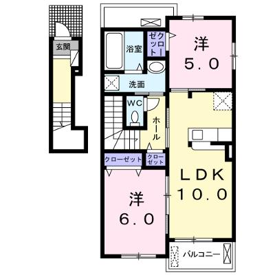 クラス　メール　ルアナ　Ⅱ 201【管理NO：1-025948302-02010】 ★家具家電は申し込み後に搬入します★ ★2026年08月下旬入居可能★の物件画像