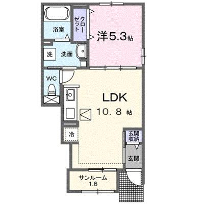 オレンジヴィラージュ 104【管理NO：1-027501301-01040】 ★家具家電は申し込み後に搬入しますの物件画像