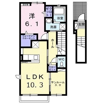 グランディ八重東 204【管理NO：1-026693401-02040】 ★家具家電は申し込み後に搬入します★の物件画像