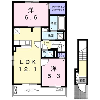 ルタンＳ　Ⅰ 201【管理NO：1-025310401-02010】 ★家具家電は申し込み後に搬入します★の物件画像