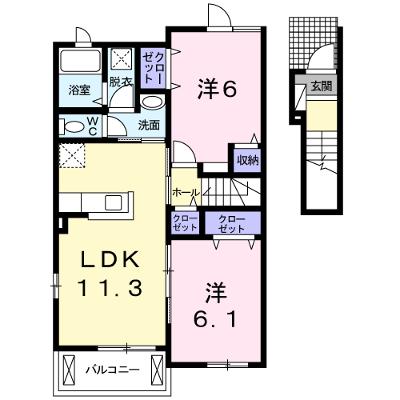 プリザーブ　Ⅱ 202【管理NO：1-017766101-02020】 ★家具家電は申し込み後に搬入します★の物件画像