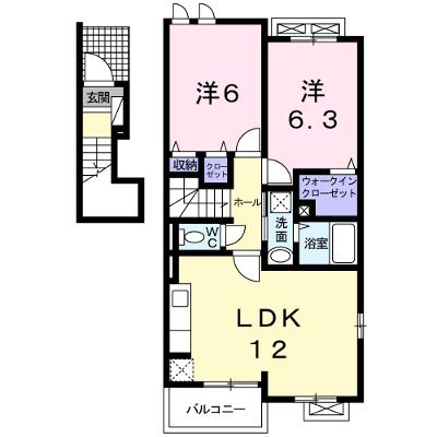 ジェルメ　４７　Ｃ 201【管理NO：1-017368203-02010】 ★家具家電は申し込み後に搬入します★の物件画像