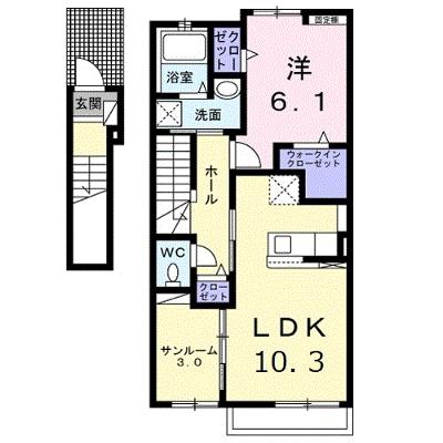 グランディ八重東 203【管理NO：1-026693401-02030】 ★家具家電は申し込み後に搬入します★の物件画像