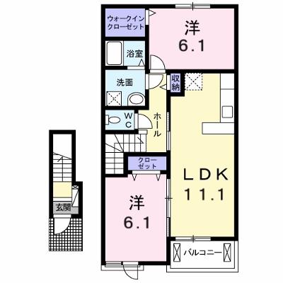 エトワ－ル 203【管理NO：1-021683901-02030】 ★家具家電は申し込み後に搬入します★の物件画像