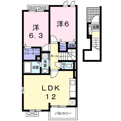 ジェルメ　４７　Ｃ 202【管理NO：1-017368203-02020】 ★家具家電は申し込み後に搬入します★の物件画像