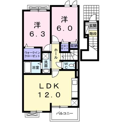 シャン・ド・フルール 202【管理NO：1-016367601-02020】 ★家具家電は申し込み後に搬入します★の物件画像