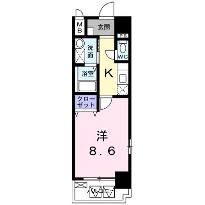 カーサ・フィオーレ中広通り 801【管理NO：1-015271901-08010】 ★家具家電は申し込み後に搬入しますの物件画像