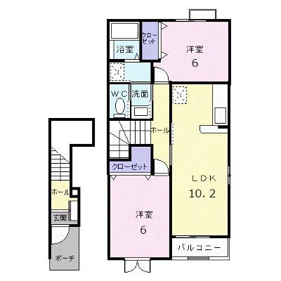 グッディ亀山Ａ 204【管理NO：1-012938601-02040】 ★家具家電は申し込み後に搬入します★の物件画像