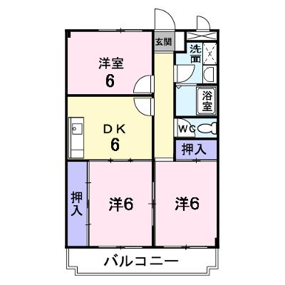 ニューマリッチ沖本 303【管理NO：1-001648201-03030】 ★家具家電は申し込み後に搬入します★の物件画像
