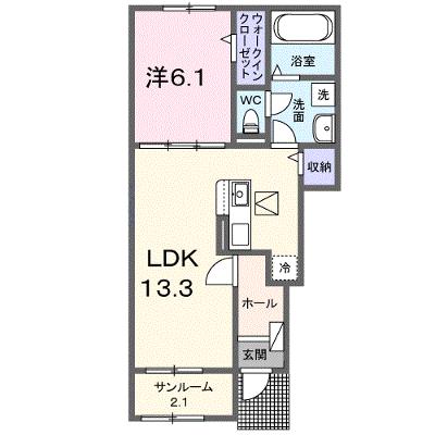 セリーンガーデン　Ⅱ 102【管理NO：1-028504002-01020】 ★家具家電は申し込み後に搬入しますの物件画像